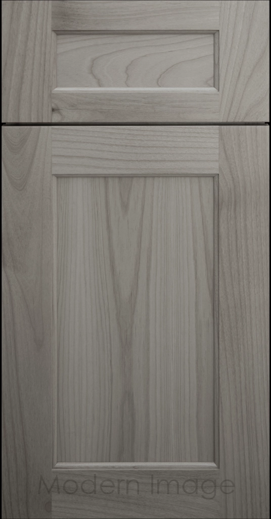 Close-up of our  Carlsbad II Shaker style cabinets with a Oyster stain.